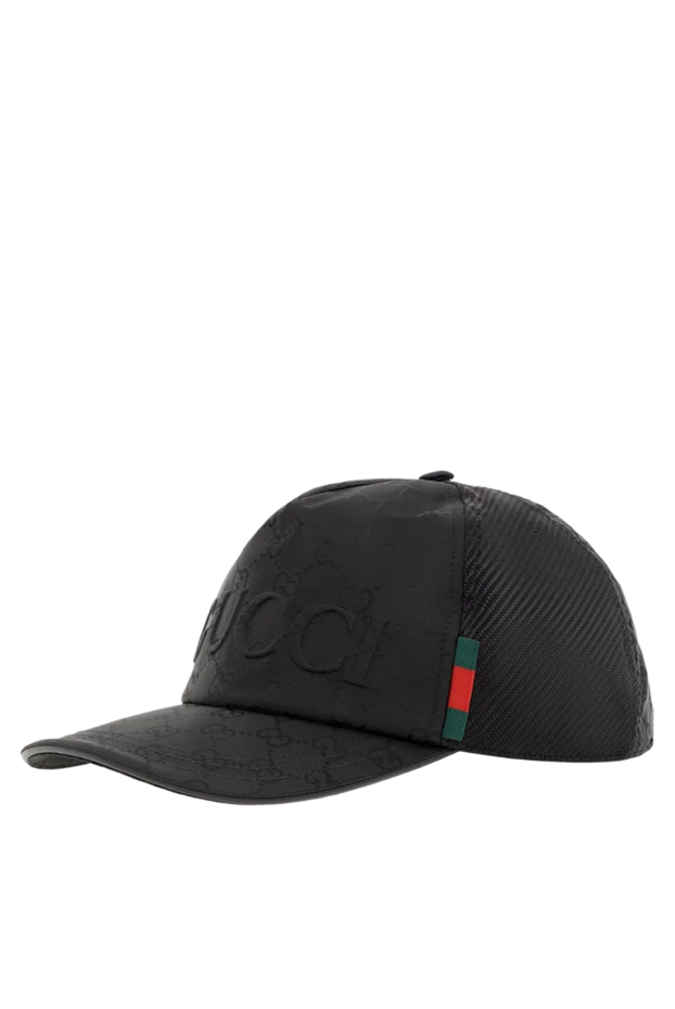 Gucci бейсболка з нейлону з тисненим логотипом та стрічкою web 188171 - фото 3