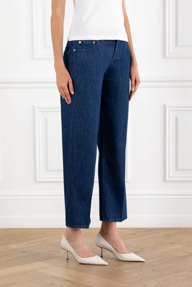 Gucci straight cut denim trousers for women, blue 188174 - photo 3