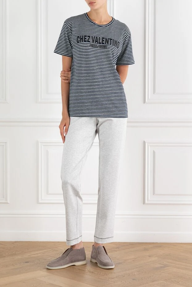 Valentino chez blue striped print t-shirt 188184 - photo 2