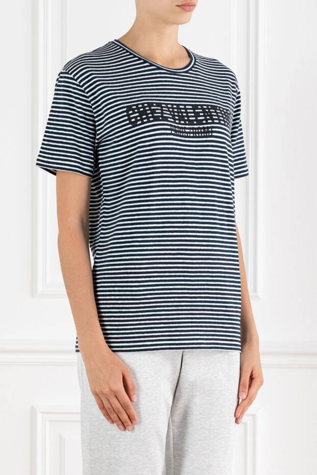 Valentino chez blue striped print t-shirt 188184 - photo 3
