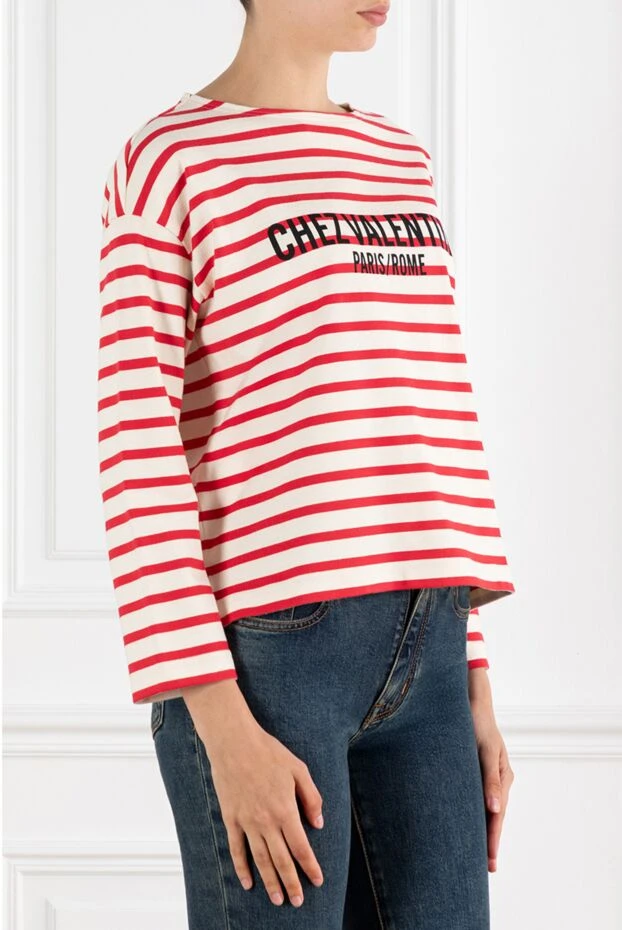 Valentino chez print red striped jumper 188185 - photo 3