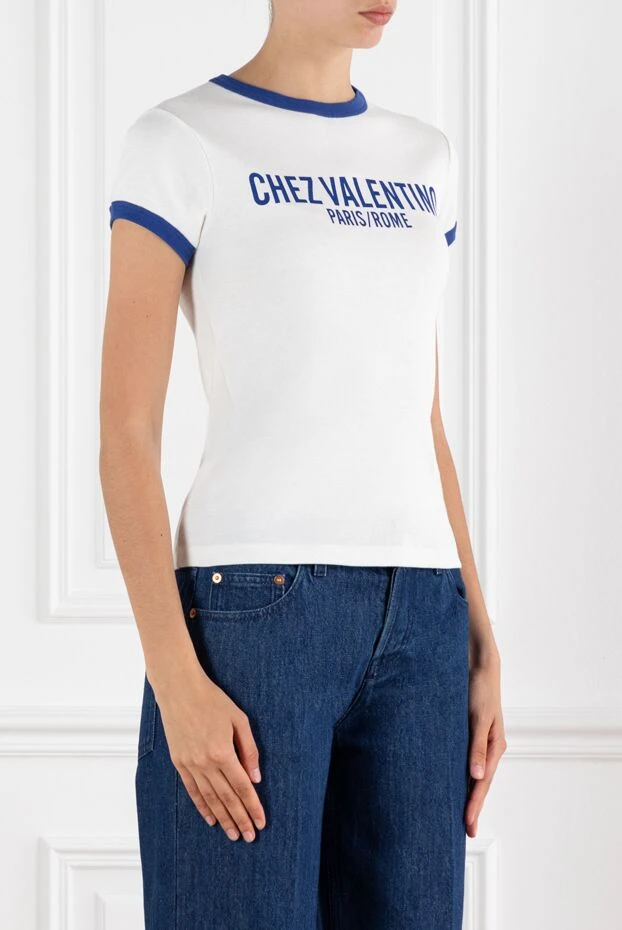 Valentino футболка с принтом chez белая с контрастной окантовкой 188188 - фото 3