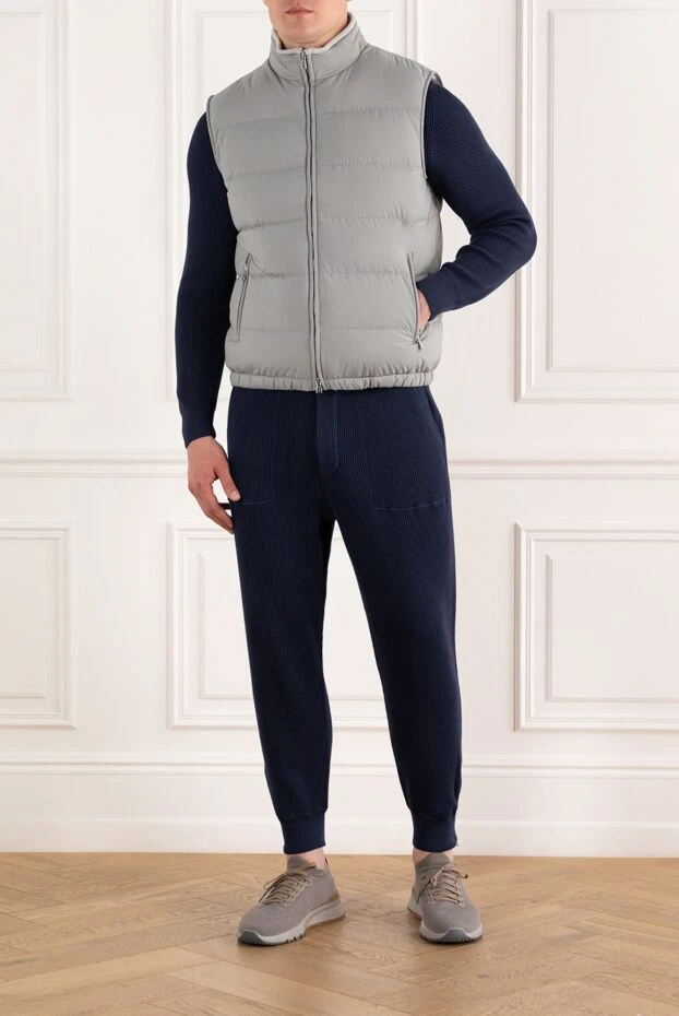 Enrico Mandelli men's gray down vest with zipper 188254 - photo 2
