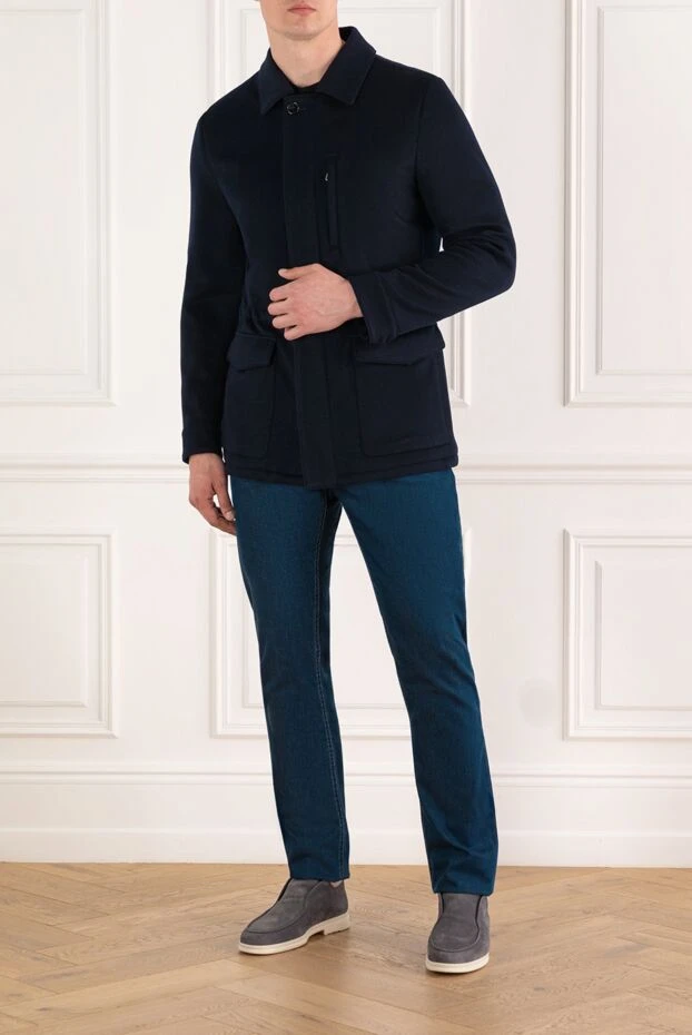 Enrico Mandelli men's blue cashmere jacket 188266 - photo 2