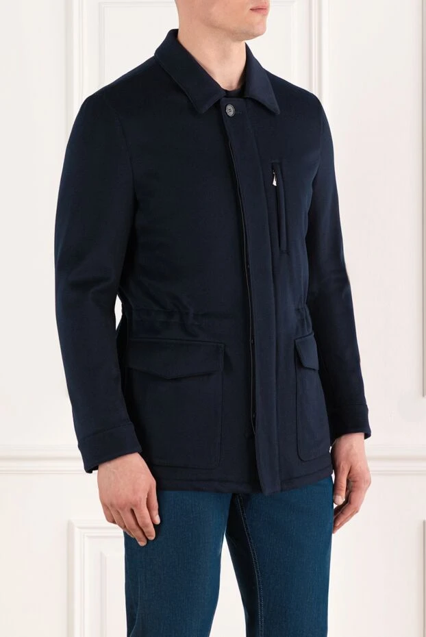 Enrico Mandelli men's blue cashmere jacket 188266 - photo 3
