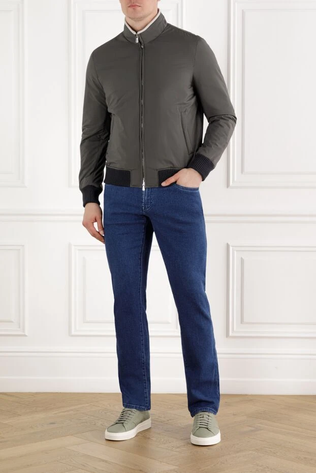 Enrico Mandelli легка куртка бомбер зеленого кольору чоловіча 188275 - фото 2