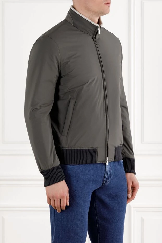Enrico Mandelli легка куртка бомбер зеленого кольору чоловіча 188275 - фото 3