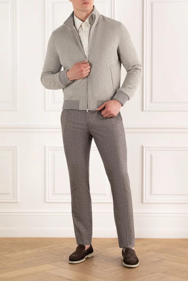 Enrico Mandelli soft cashmere jacket gray men's 188277 - photo 2