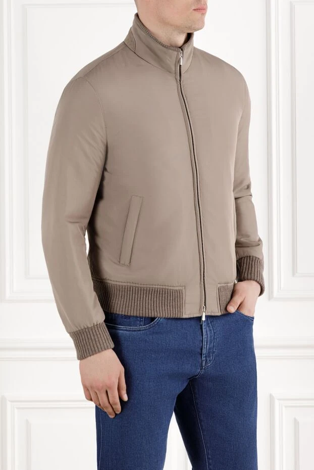 Enrico Mandelli lightweight beige bomber jacket for men 188286 - photo 3