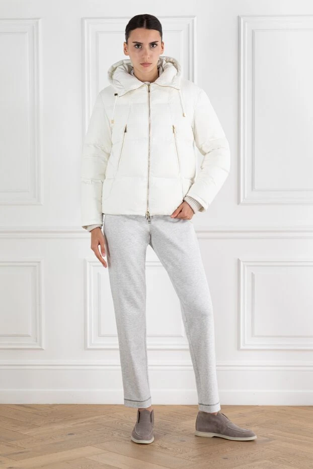 Enrico Mandelli white lightweight down jacket with hood for women 188297 - photo 2