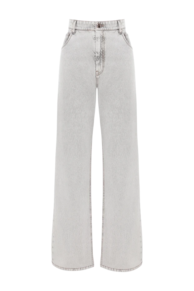 Brunello Cucinelli light gray stone-washed jeans for women 188322 - photo 1