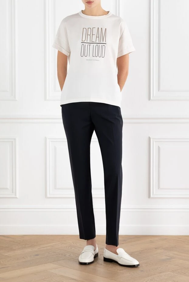 Blue Skinny Pants With Monil Chain Women's - photo 2