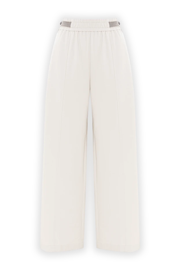 Women's loose-fitting trousers with elastic waistband and wide legs