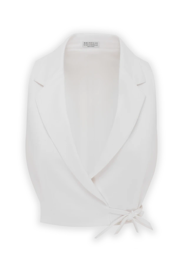 White cropped top made of cotton jersey fabric