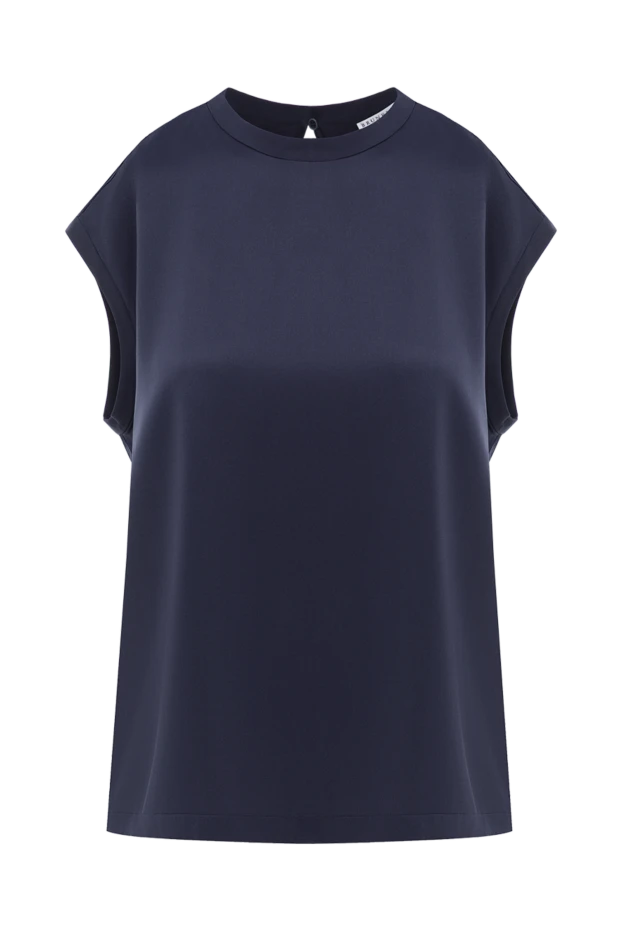 Brunello Cucinelli blue blouse with silk monili chain 188461 - photo 1