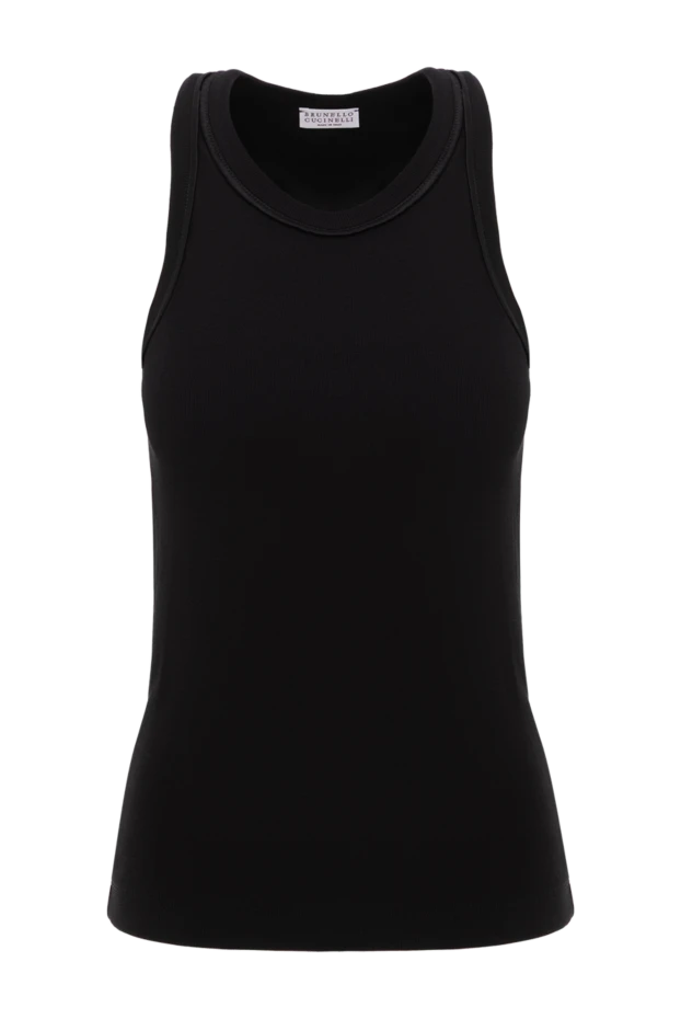 Top made of elastic cotton ribbed jersey - photo 1