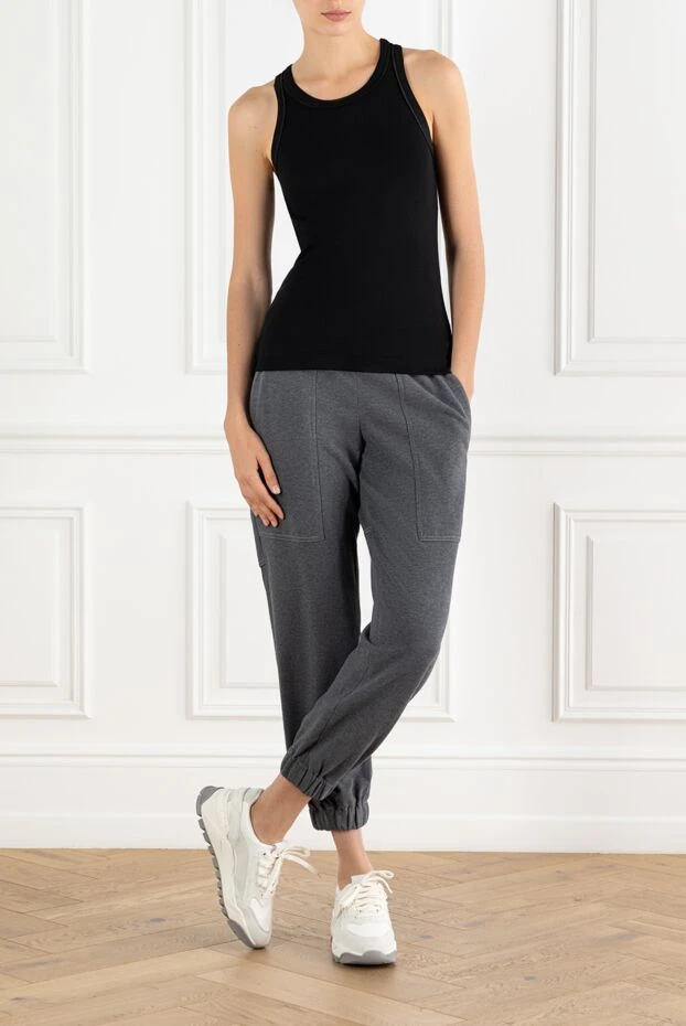 Brunello Cucinelli top made of elastic cotton ribbed jersey 188465 - photo 2