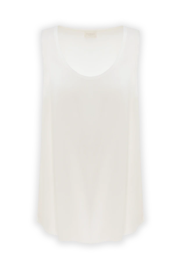 Basic white silk top