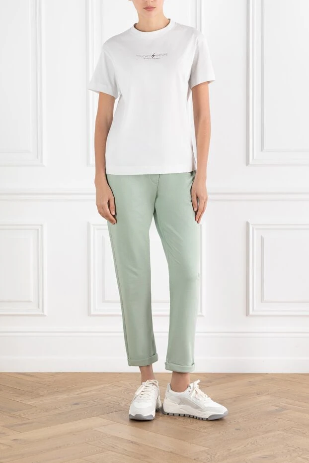 Brunello Cucinelli classic women's cotton t-shirt with logo 188474 - photo 1