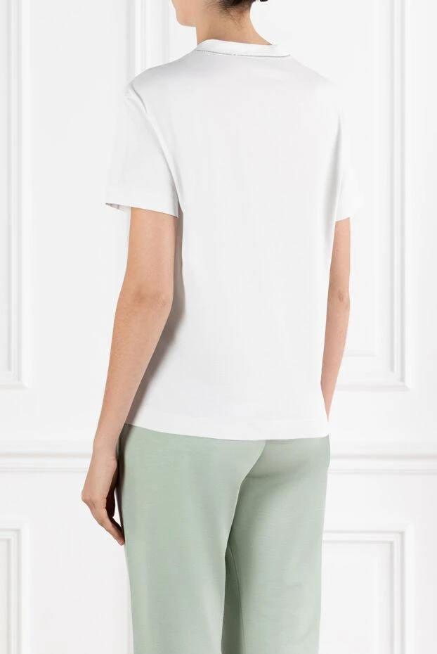 Brunello Cucinelli classic women's cotton t-shirt with logo 188474 - photo 3