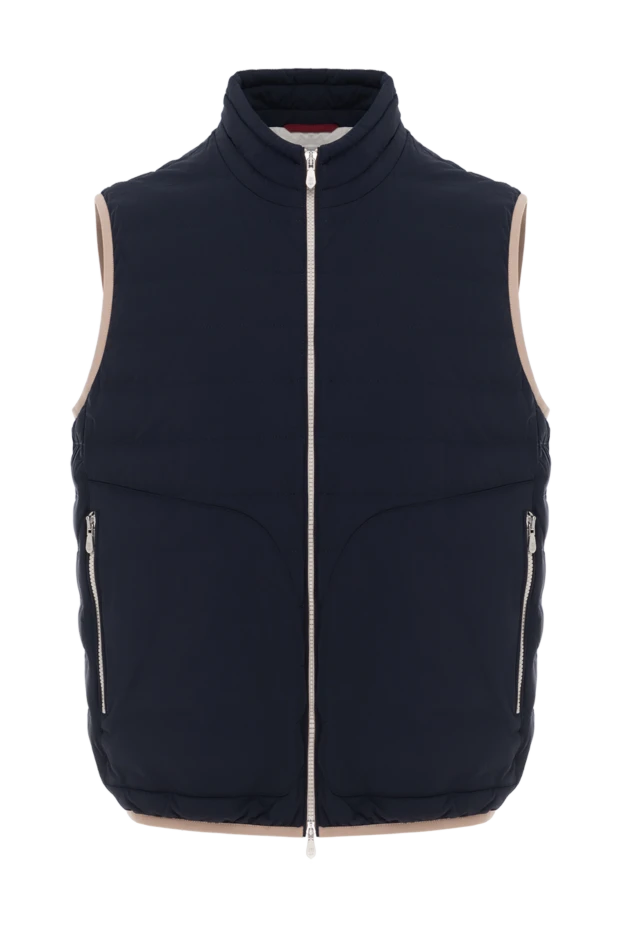 Brunello Cucinelli стеганый утепленный жилет на молнии синий 188679 - фото 1