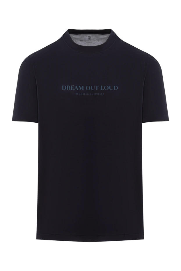 Men's T-shirt dark blue with print Dream out loud