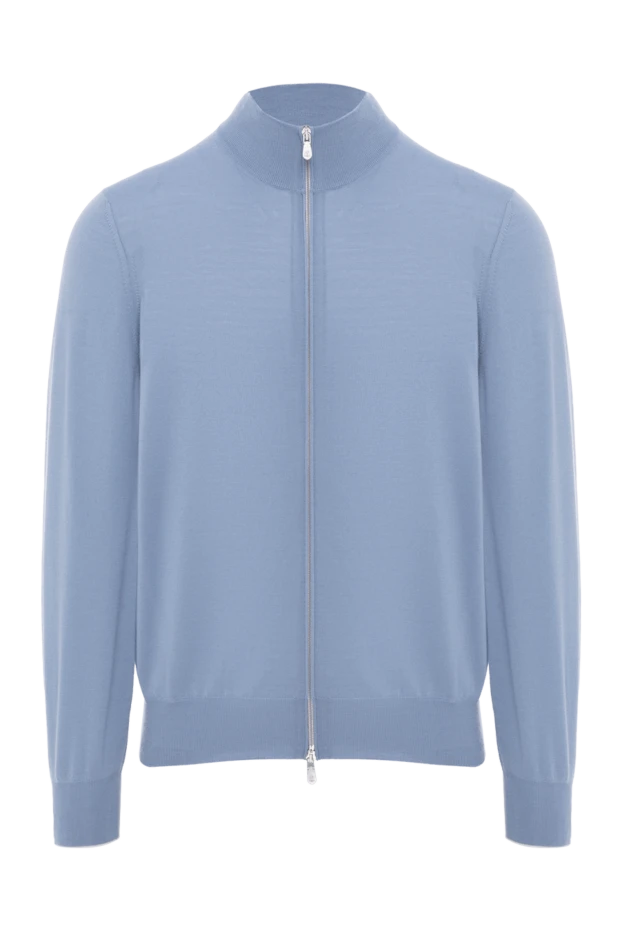 Brunello Cucinelli cashmere cardigan with zipper blue men's 188763 - photo 1