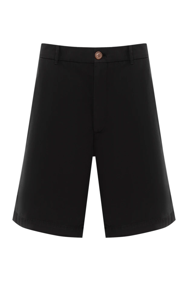 Black men's cotton bermuda shorts
