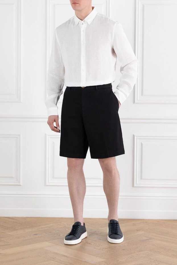 Brunello Cucinelli black men's cotton bermuda shorts 188809 - photo 2