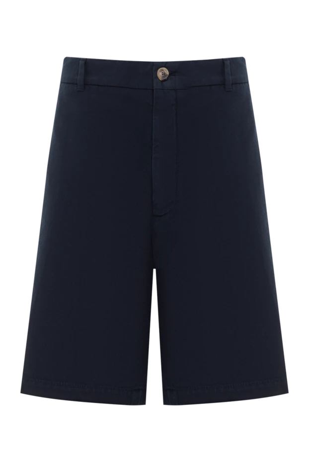 Blue men's cotton bermuda shorts