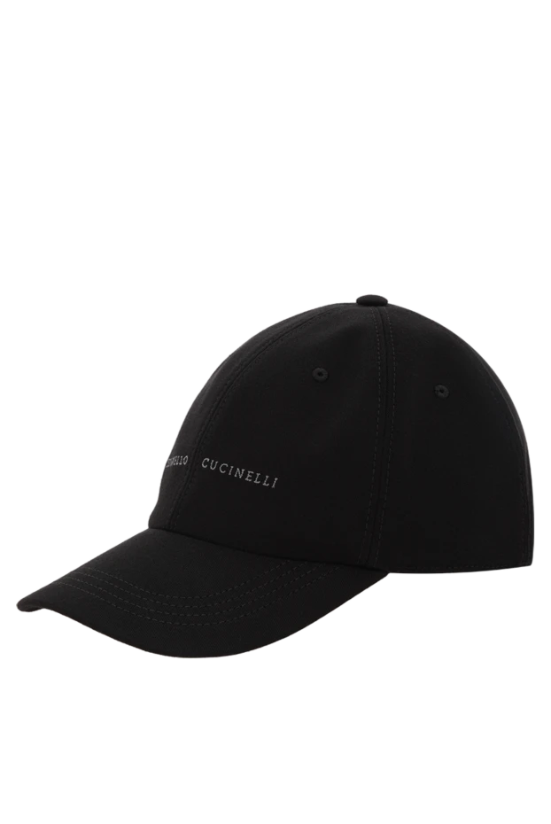 Brunello Cucinelli cotton gabardine baseball cap with logo black 188839 - photo 3