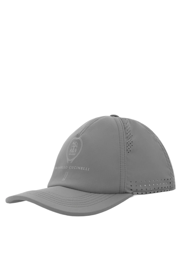 Brunello Cucinelli lightweight, perforated sports cap with lettering, gray 188843 - photo 3