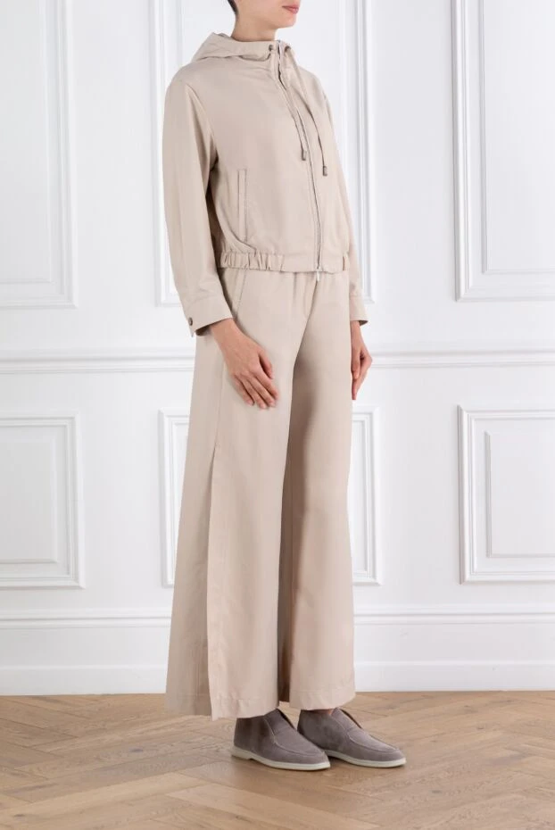 Peserico beige walking suit with wide trousers 188882 - photo 3