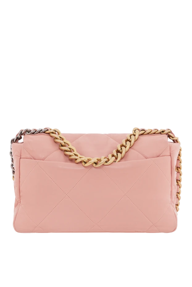 Chanel pink chanel 19 flap quilted sheepskin bag with chain 188902 - photo 3