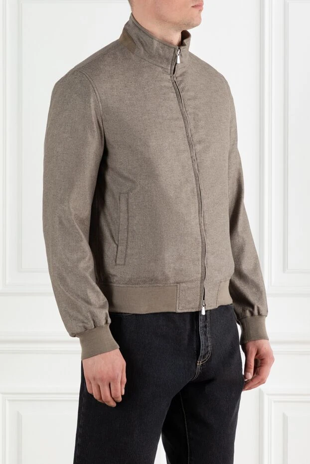 Enrico Mandelli cashmere bomber jacket with zip brown 188903 - photo 3