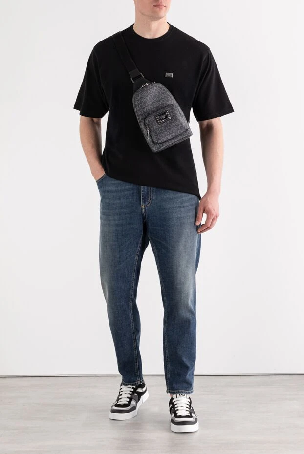 Dolce & Gabbana black oversized cotton pique t-shirt with logo 188974 - photo 2
