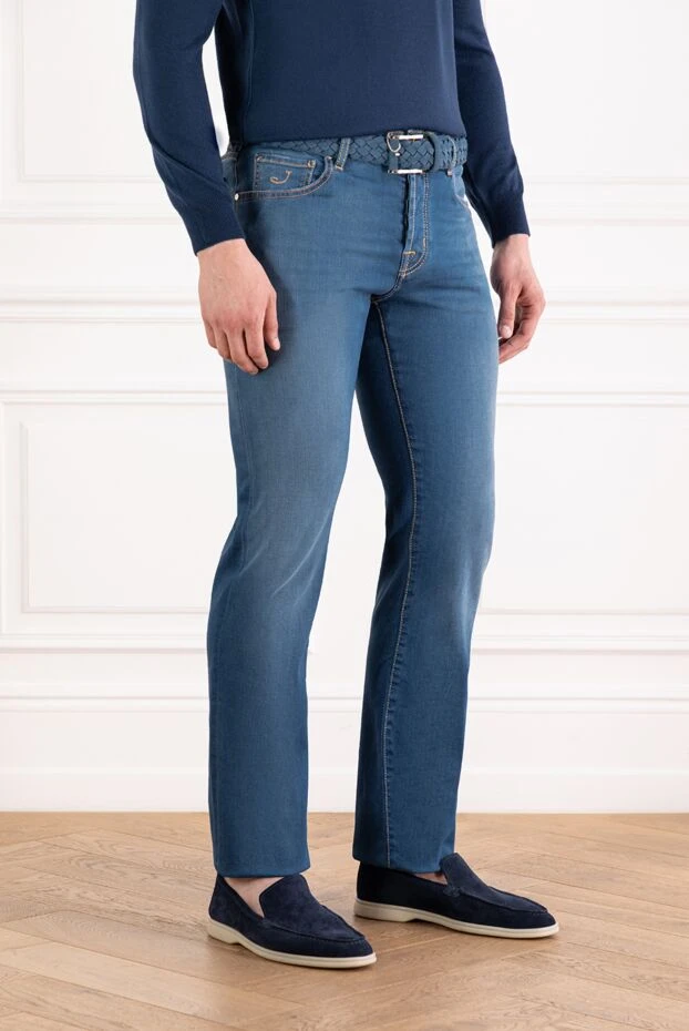 Jacob Cohen men's blue wash five pocket jeans 189044 - photo 3