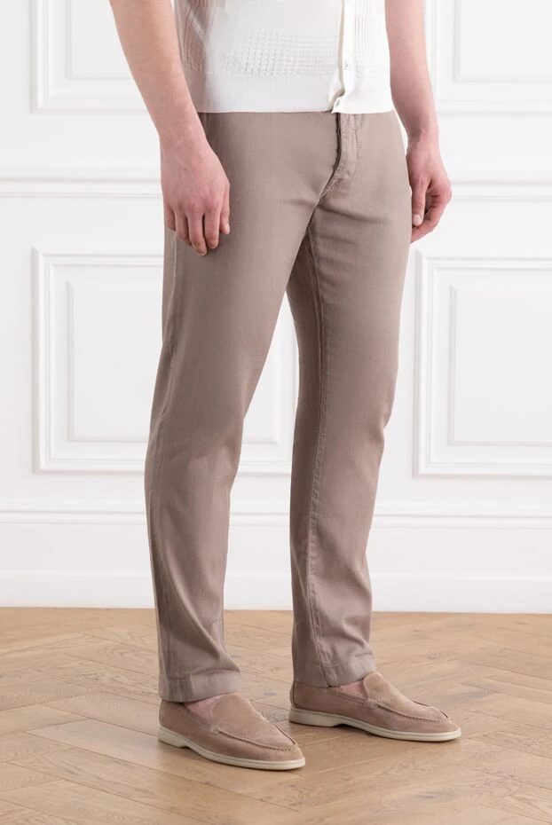 Jacob Cohen summer trousers in beige with a drawstring waistband 189056 - photo 3