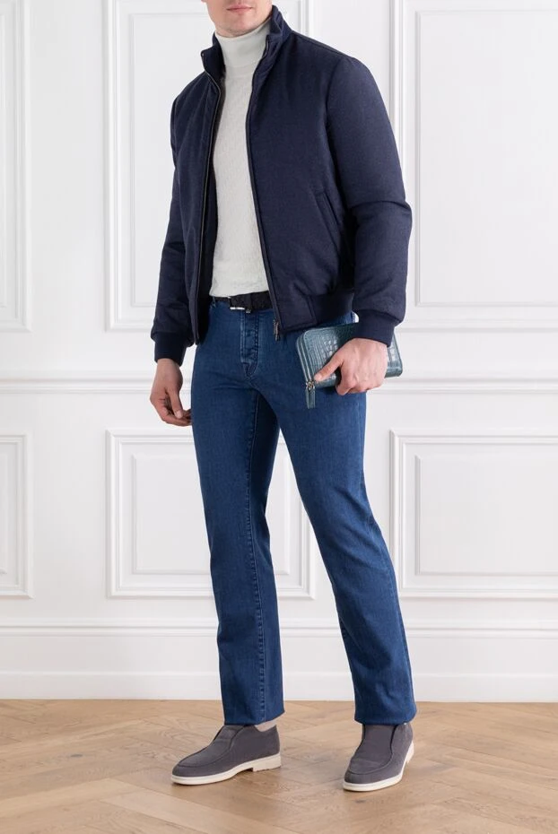 Jacob Cohen blue men's cotton jeans with five pockets 189059 - photo 2