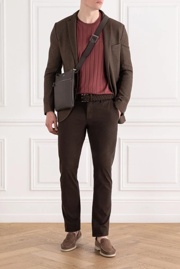 Jacob Cohen men's brown stretch cotton chinos 196921 - photo 2