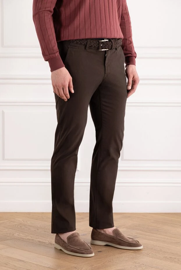 Jacob Cohen men's brown stretch cotton chinos 196921 - photo 3