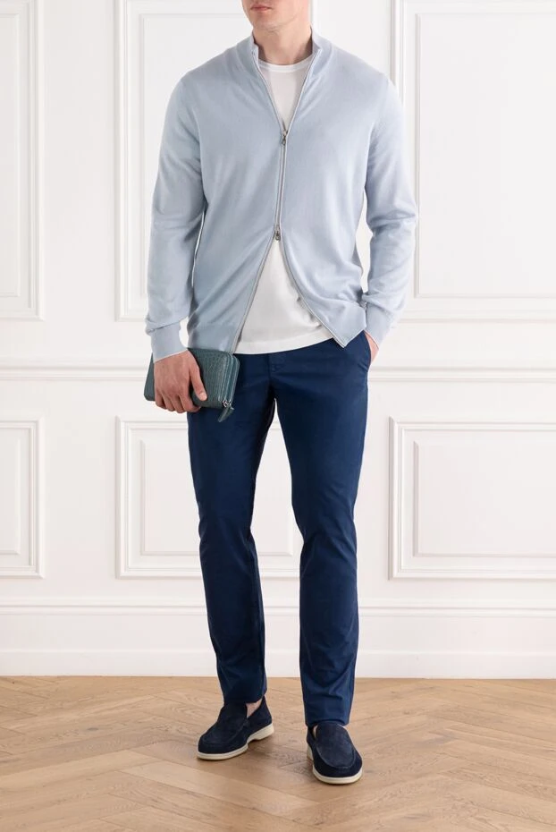 Jacob Cohen blue stretch cotton chinos for men 189069 - photo 2