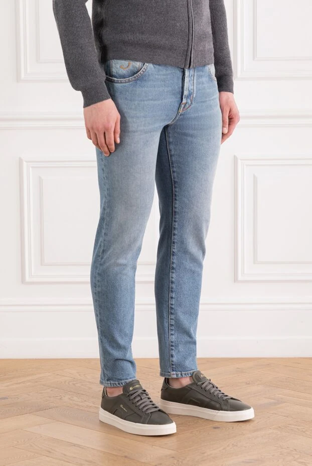 Jacob Cohen blue men's cotton jeans with vintage effect 189070 - photo 3