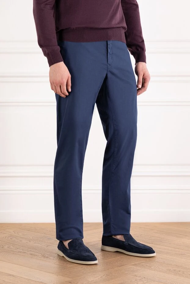 Jacob Cohen men's blue stretch cotton lyocell trousers 189074 - photo 3