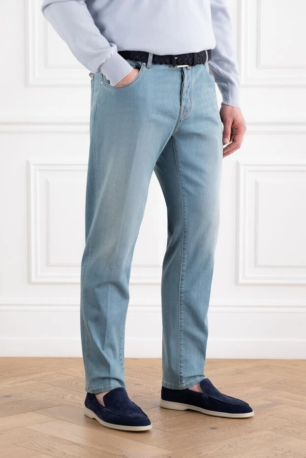 Jacob Cohen casual jeans made of light blue cotton with a boiled texture and a straight hem 189079 - photo 3