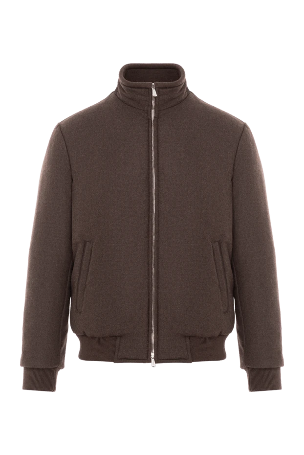 Enrico Mandelli теплий пуховик з м'якої вовни з кашеміром з високим коміром та рельєфною гумкою 189092 - фото 1