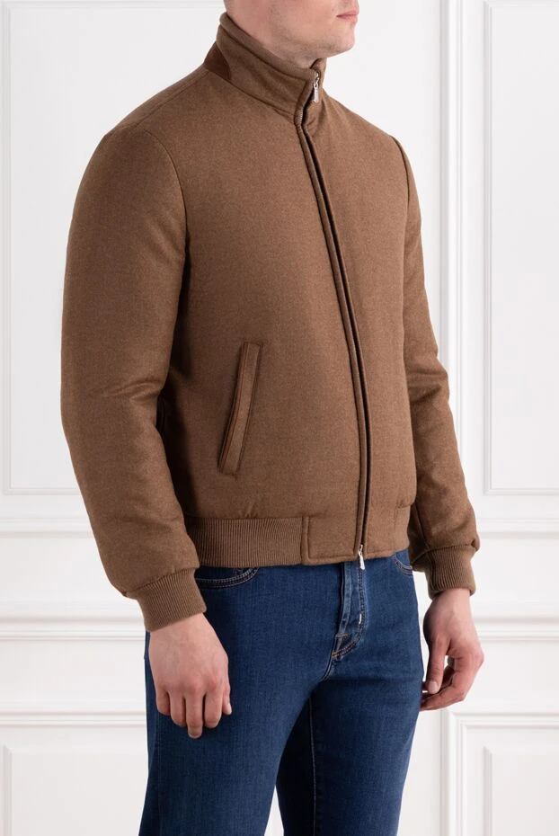 Enrico Mandelli утеплений пуховик у каштановому кольорі з комфортною посадкою 189101 - фото 3