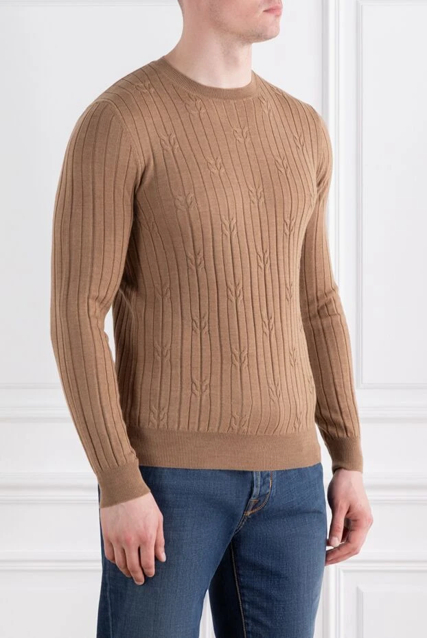 Corneliani knitted jumper with vertical stripes and voluminous texture 189144 - photo 3
