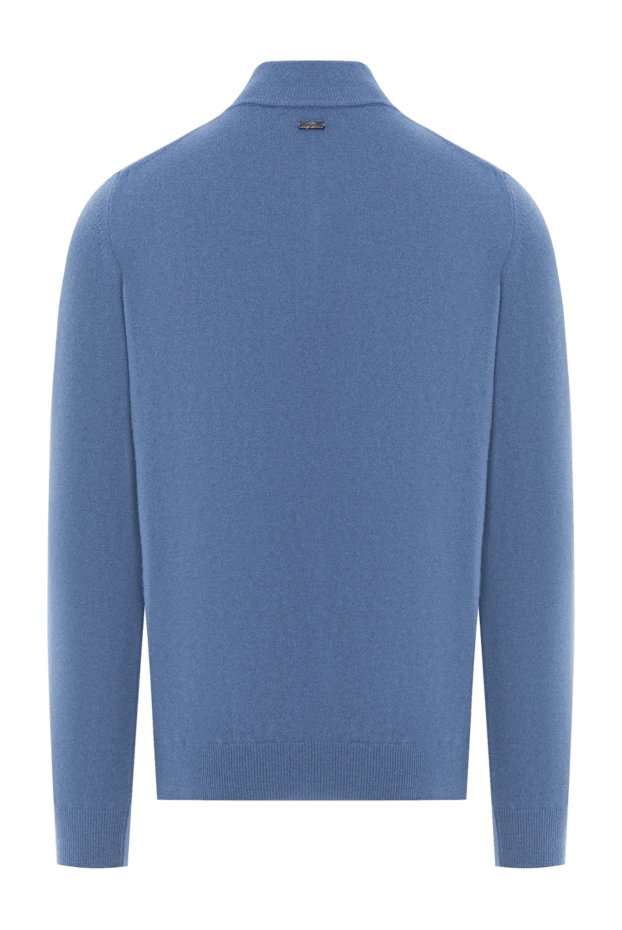Corneliani wool and cashmere troyer with zip up turtleneck blue 189171 - photo 2