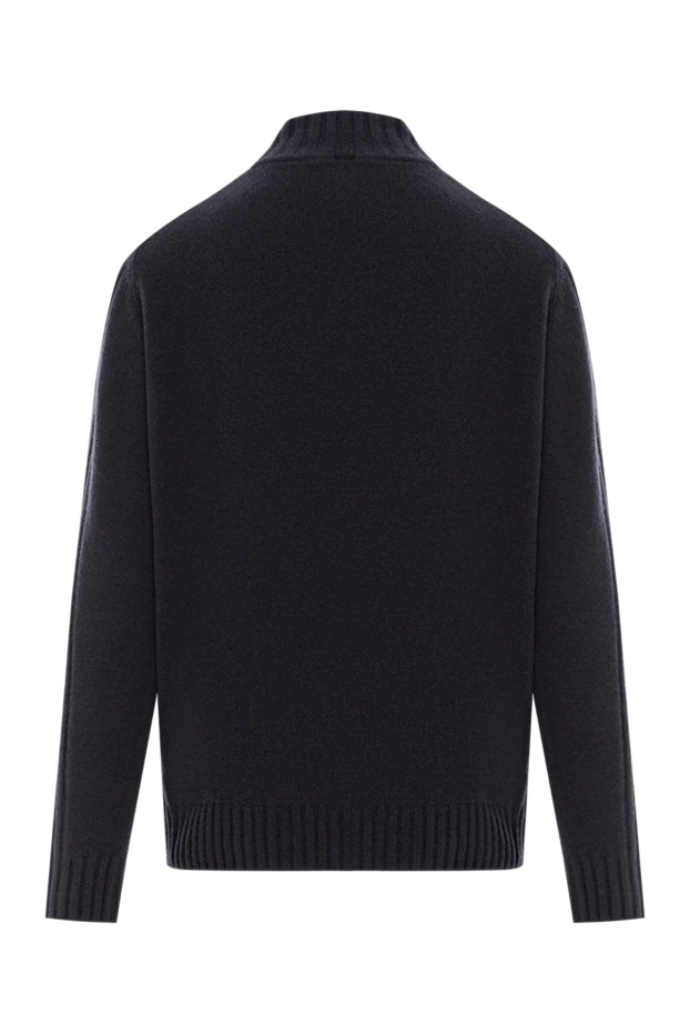 Corneliani wool and cashmere turtleneck zip troyer navy 189177 - photo 2